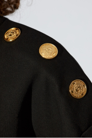 Balmain Kurzes Sweatshirt mit aufgedrucktem Logo