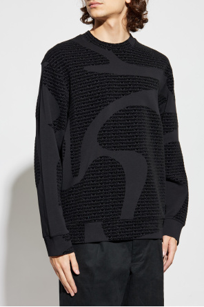 Emporio Armani Sweatshirt mit Monogramm und samtigem Finish