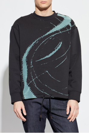 Emporio Armani Sweatshirt with a patterned, velvety finish