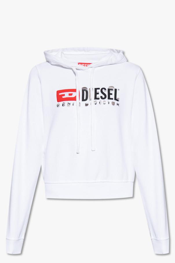 Diesel ‘F-REGGY-HOOD-DIVSTROYED’ hoodie with logo