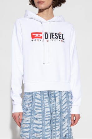Diesel ‘F-REGGY-HOOD-DIVSTROYED’ Mens hoodie with logo