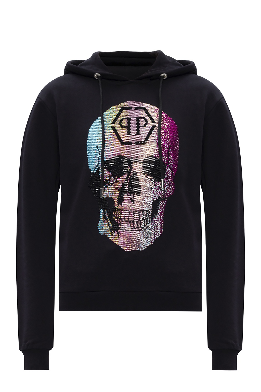 Just Don graphic-print Cotton Hoodie - Black