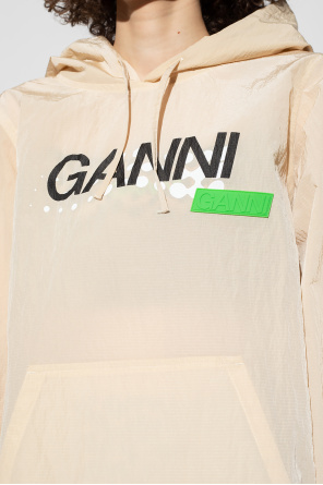 Ganni melted Arrow logo hoodie