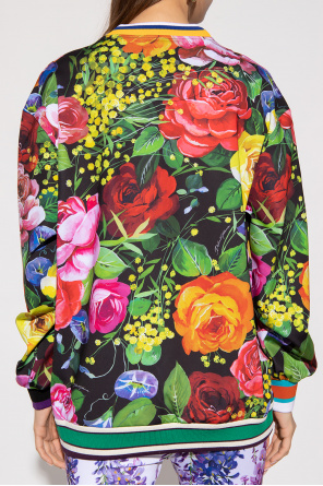 DOLCE & GABBANA SZORTY Z KIESZENIAMI Sweatshirt with floral motif