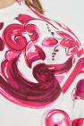 Dolce & Gabbana PINK Short T-shirt with Majolica pattern
