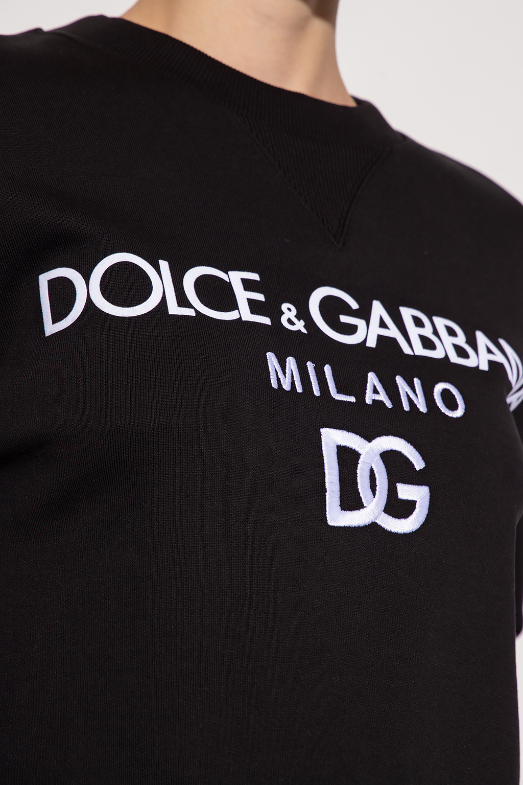 Dolce & Gabbana Cropped sweatshirt with logo