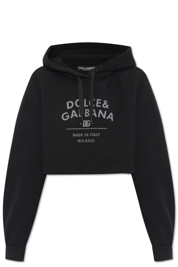 Dolce & Gabbana Cropped hoodie with logo