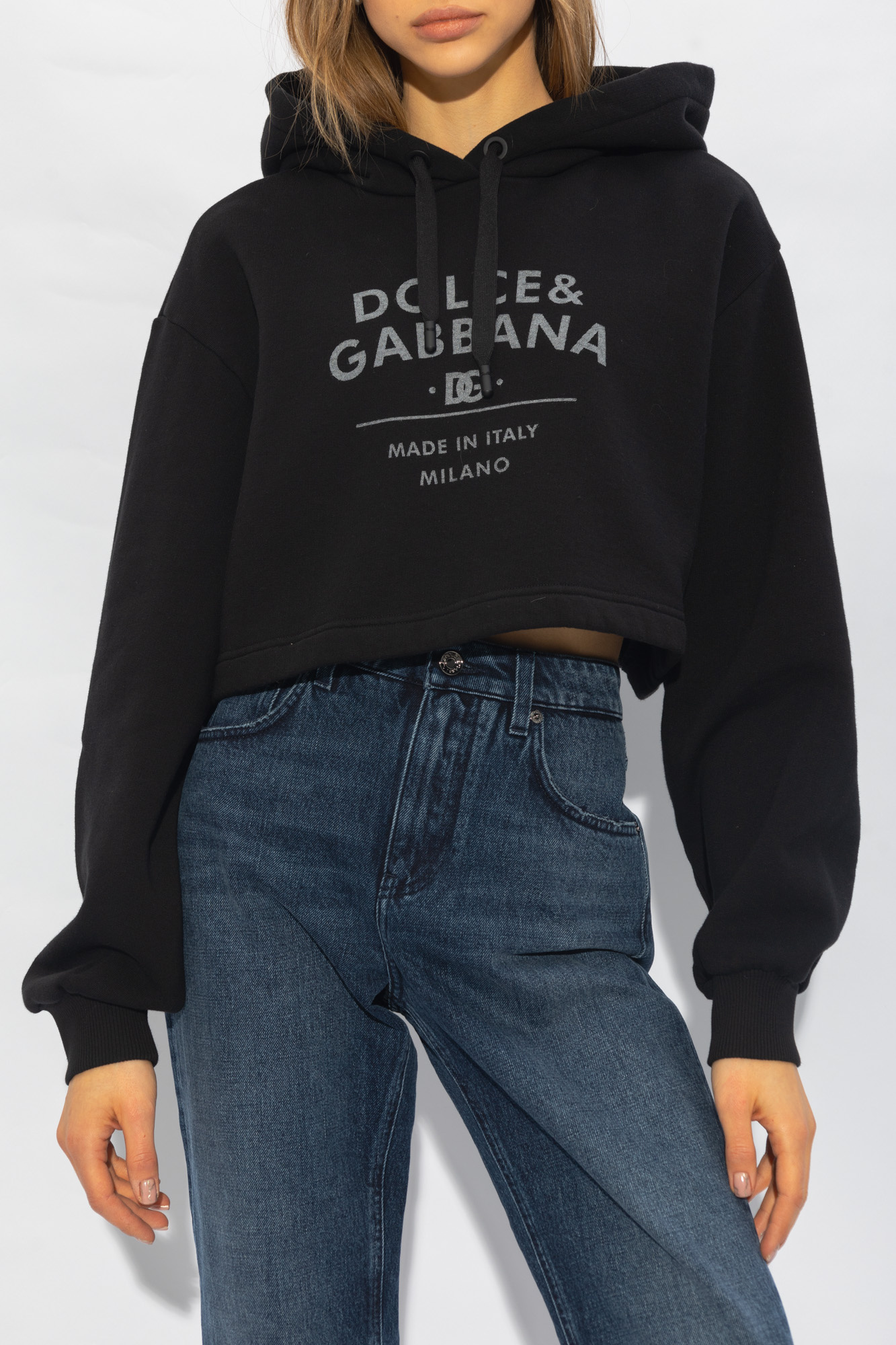 Dolce & Gabbana Cropped hoodie with logo