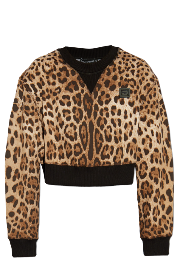 Sweatshirt with animal print, zdjęcie 1 Sweatshirt with animal print od Dolce & Gabbana