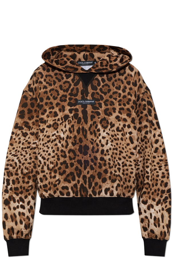 Cotton sweatshirt with animal motif od Dolce & Gabbana