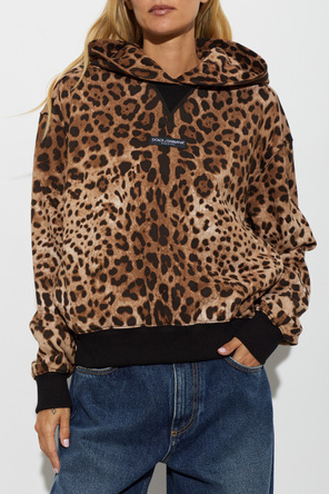 Dolce & Gabbana Cotton sweatshirt with animal motif