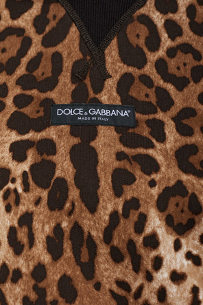 Dolce & Gabbana Cotton sweatshirt with animal motif