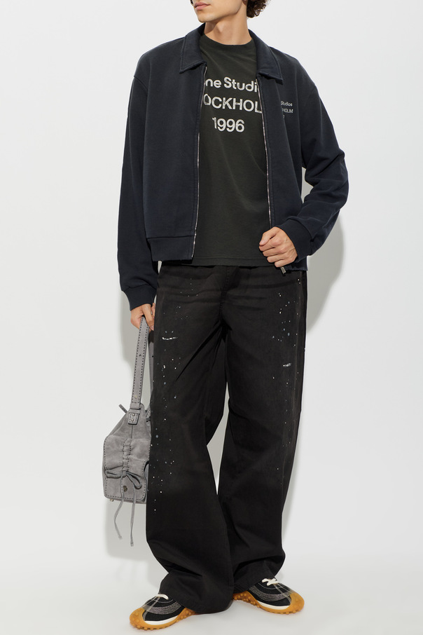Acne Studios Cardigã de algodão com logótipo