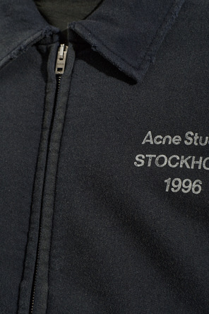 Acne Studios Cardigã de algodão com logótipo