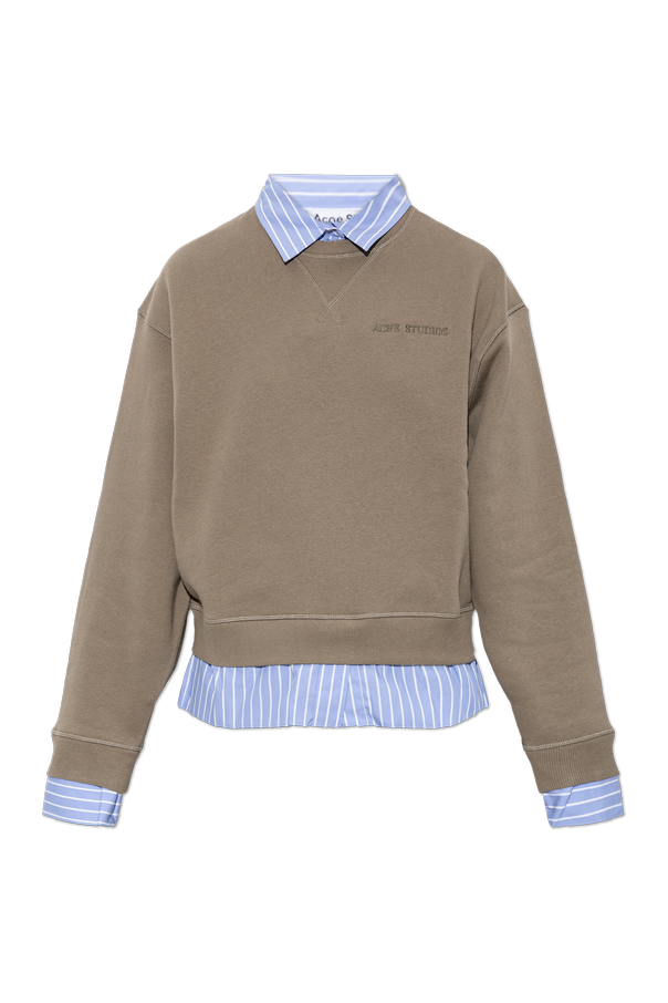 Sweatshirt with sewn-in shirt motif od Acne Studios