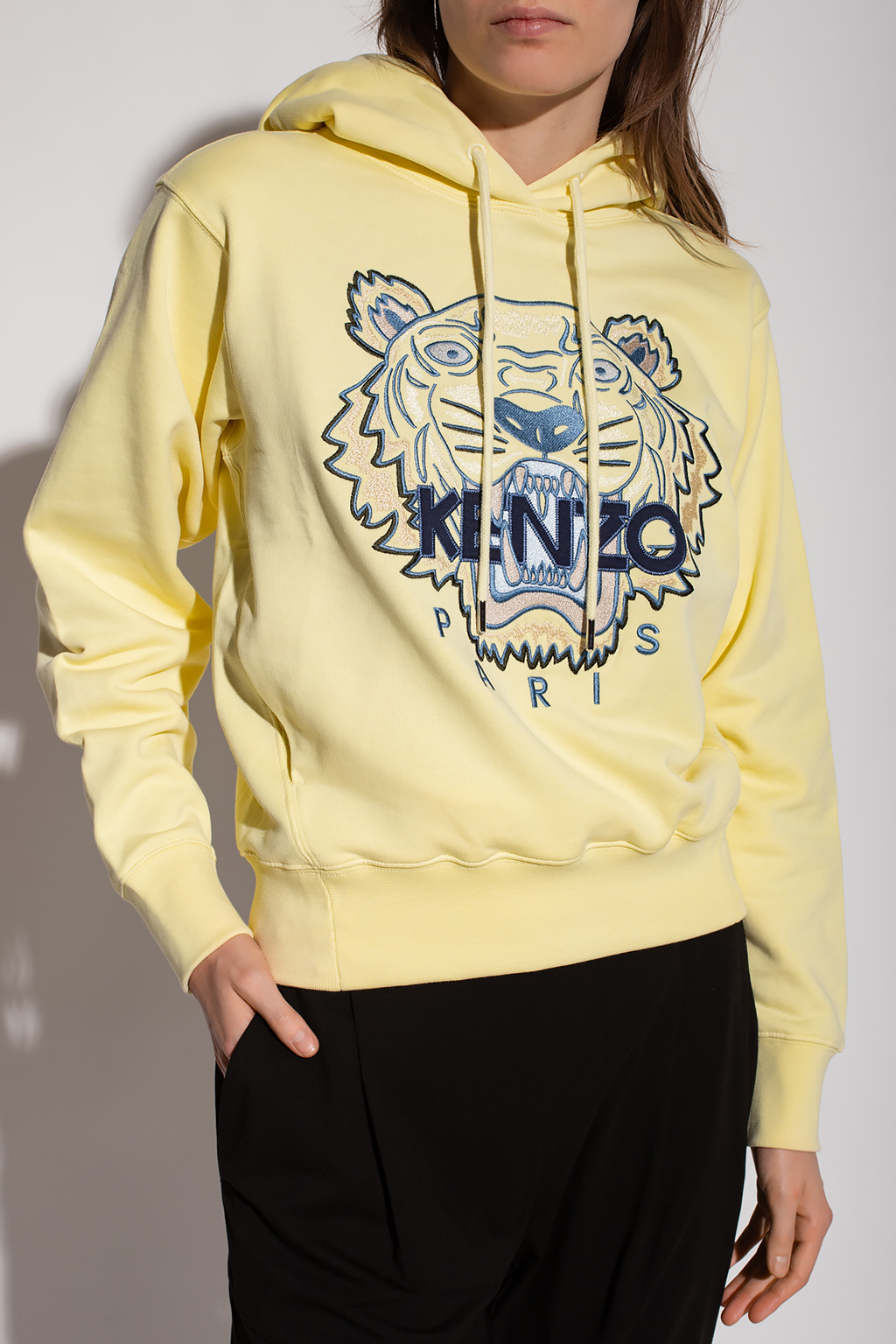Kenzo Logo logo-patch hoodie