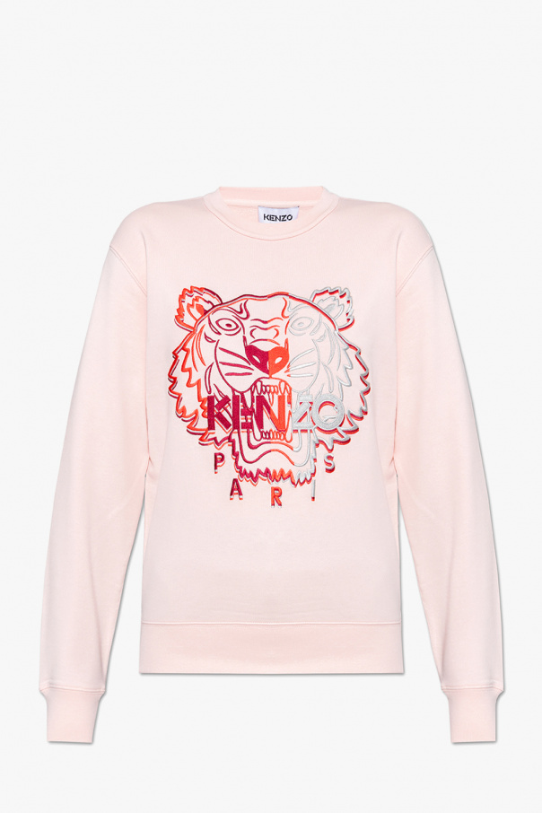Kenzo Moschino Long-sleeved Red Cottont-shirt With Teddy Bear Front Print