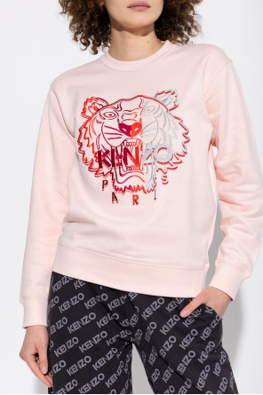 Kenzo Moschino Long-sleeved Red Cottont-shirt With Teddy Bear Front Print