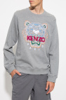 Kenzo check-print frill-neck shirt Gelb