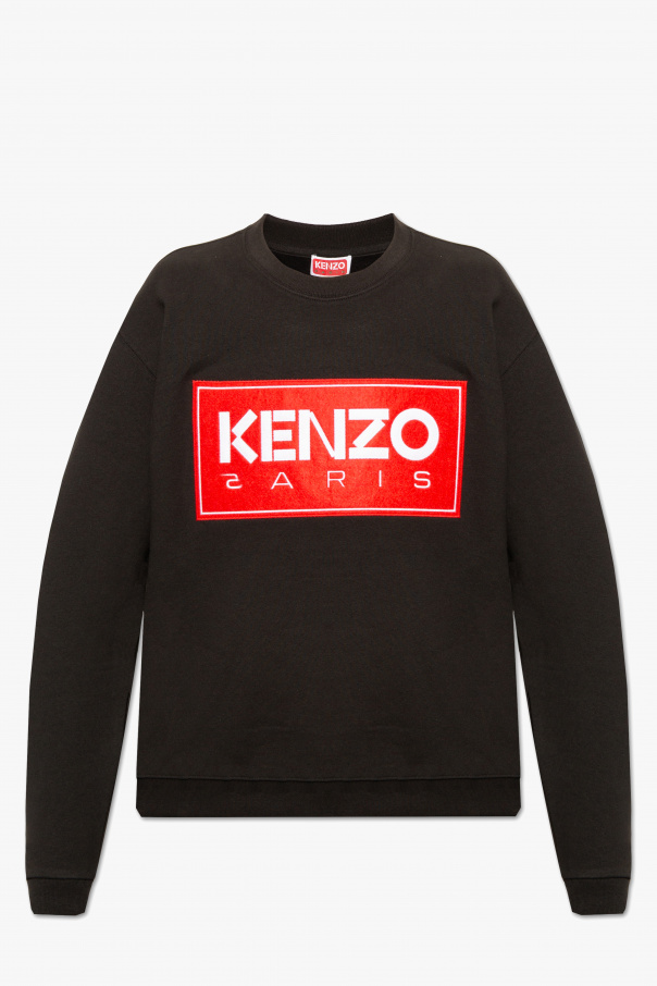 Kenzo product eng 34904 T shirt HUF Woz Embroidery L s Tee TS01182 BLACK