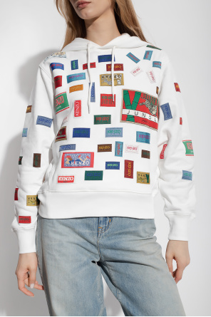 Kenzo roto Hoodie with patches