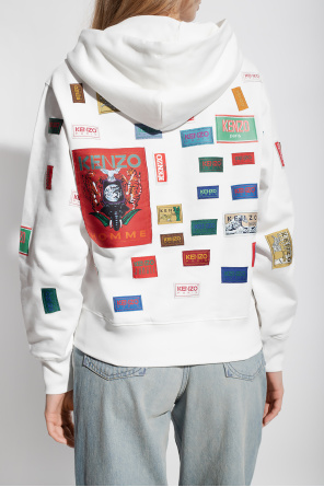Kenzo logo randam printed hoodie