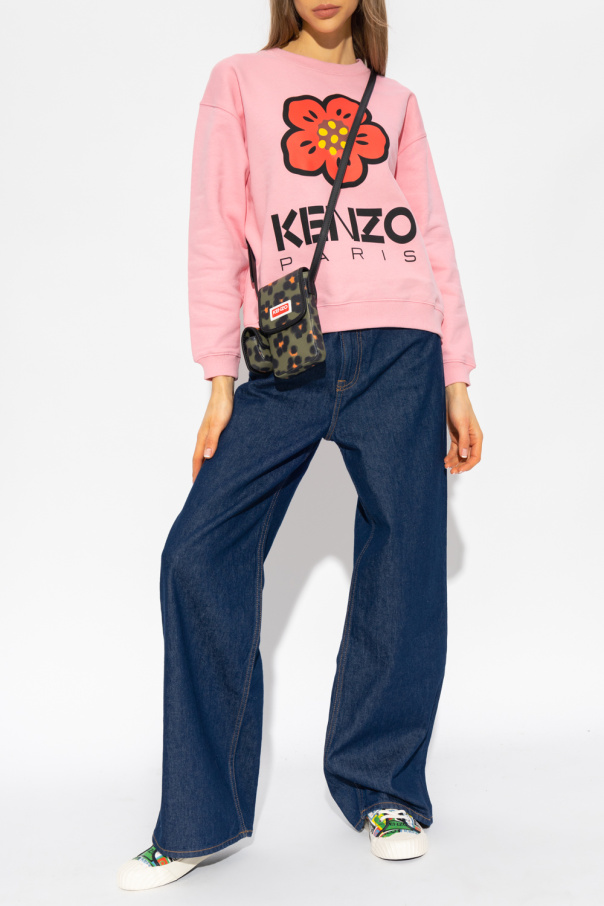 Kenzo Pink Sweatshirt For Baby Girl With Iconic Tiger