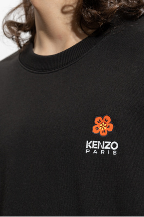 Kenzo logo-print bomber jacket Blu