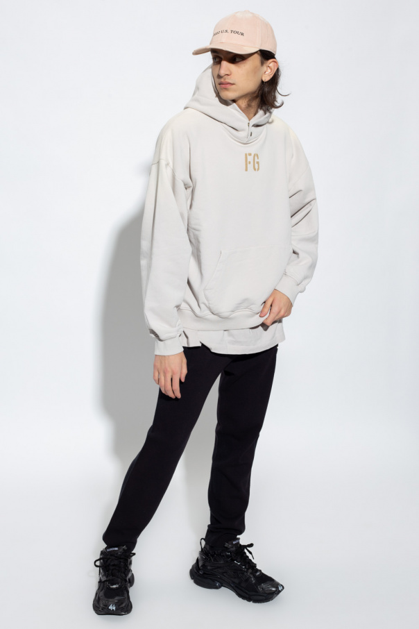 Han Kjøbenhavn Sweatshirt in Distressed-Optik Schwarz Hoodie with logo