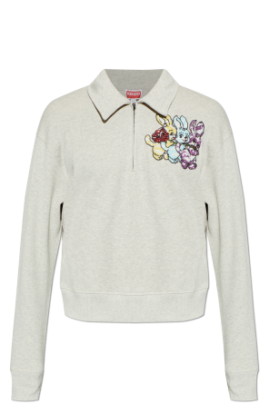 Sweatshirt with a shimmering appliqué