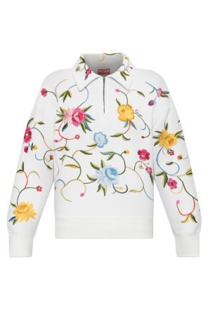 Sweatshirt with floral motif