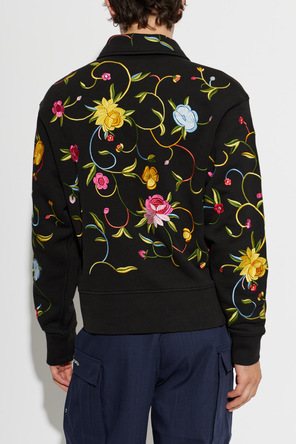 Kenzo Cotton polo shirt with floral motif