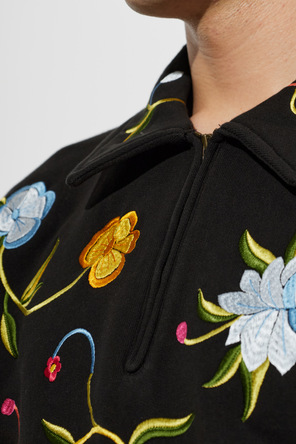Kenzo Cotton polo shirt with floral motif