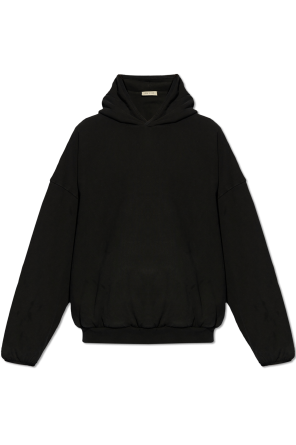 Hooded sweatshirt od Sewn with horizontal baffles for a classic puffer jacket look