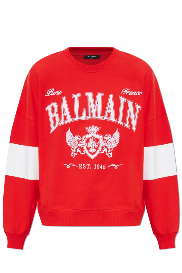 Sweatshirt with embroidered logo od Balmain