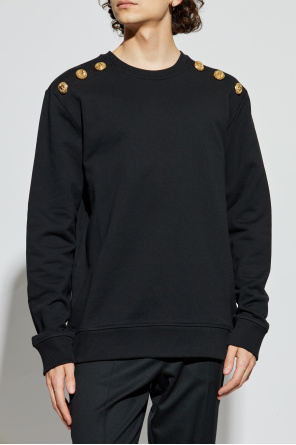 Balmain Sweatshirt with decorative buttons on the shoulders