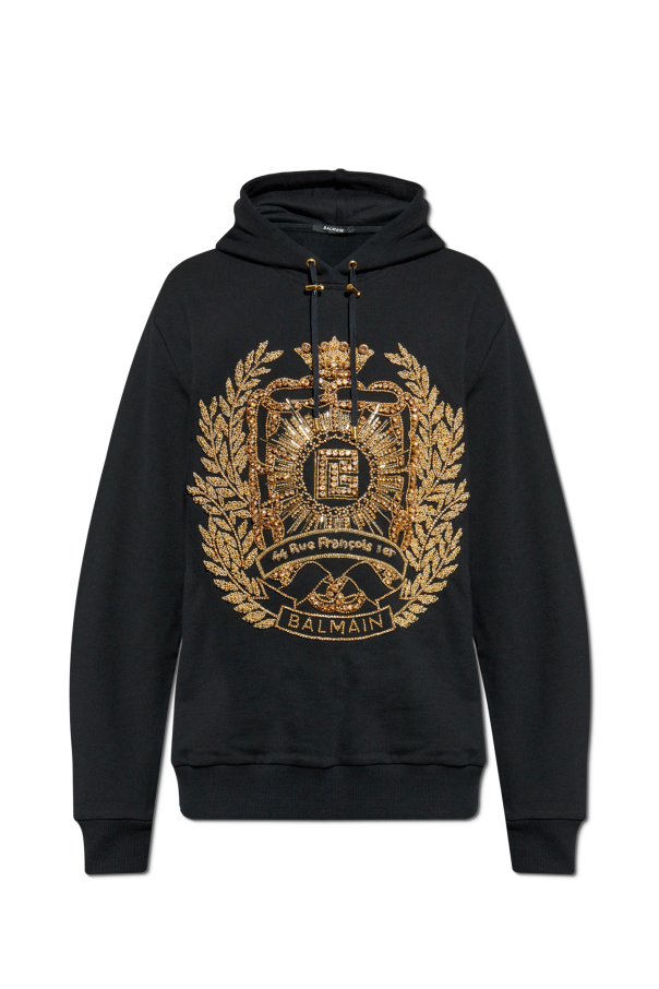 Sweatshirt with shimmering applications od Balmain