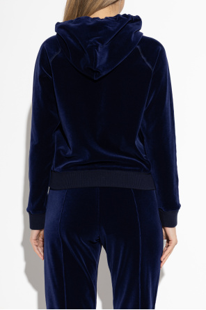 Tom Ford Welurowa bluza z kapturem