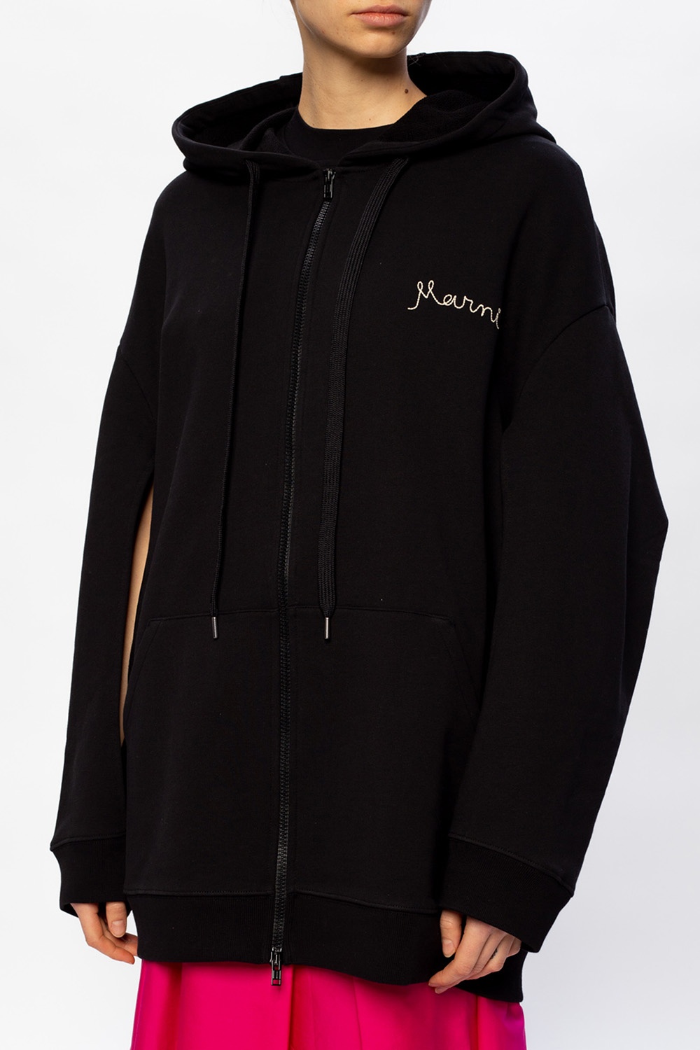 marni foliage Branded hoodie