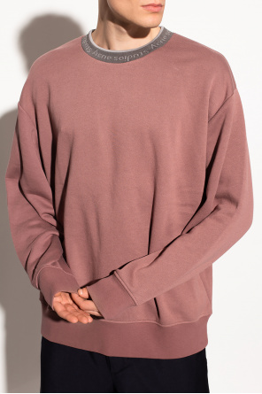 Acne Studios Slim Fit Long Slogan Zip Through Hooded Jacket grey