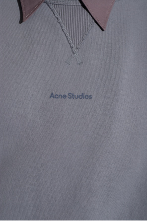 Acne Studios converse cf embroidered wordmark crop t shirt optical white