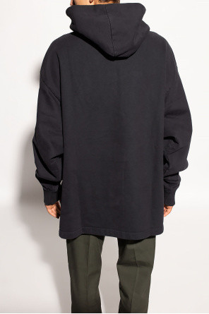 Acne Studios Sweatshirt com capucho Essentials French Terry 3S Full Zip preto branco