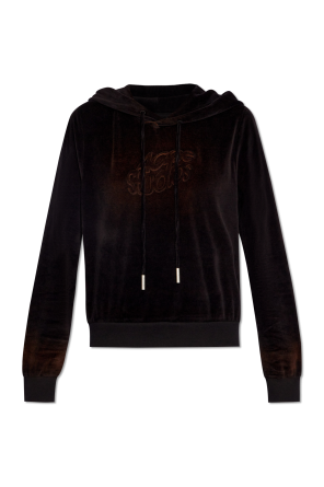 Velour hoodie with logo od Acne Studios