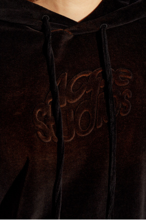 Acne Studios Velour hoodie with logo