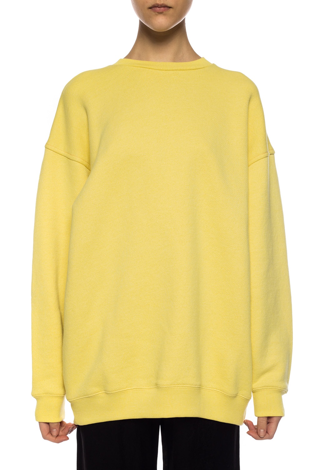 canary yellow sweatshirt