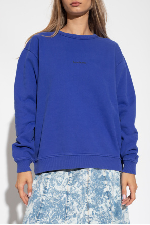 Acne Studios Palm Angels Kidss Blue Cotton Hoodie With Bear Print