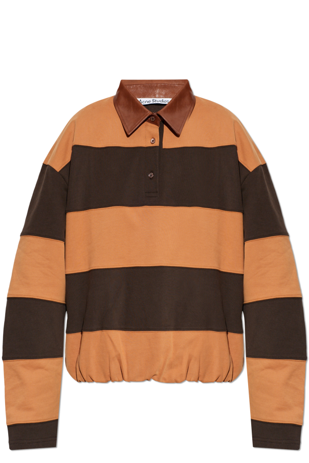 Acne Studios Polo with a leather collar