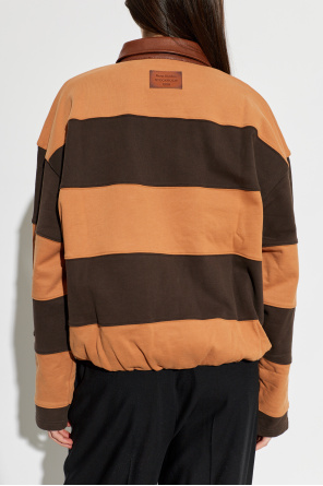 Acne Studios Polo with a leather collar