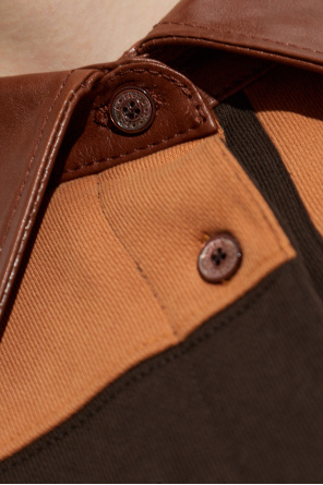 Acne Studios Polo with a leather collar