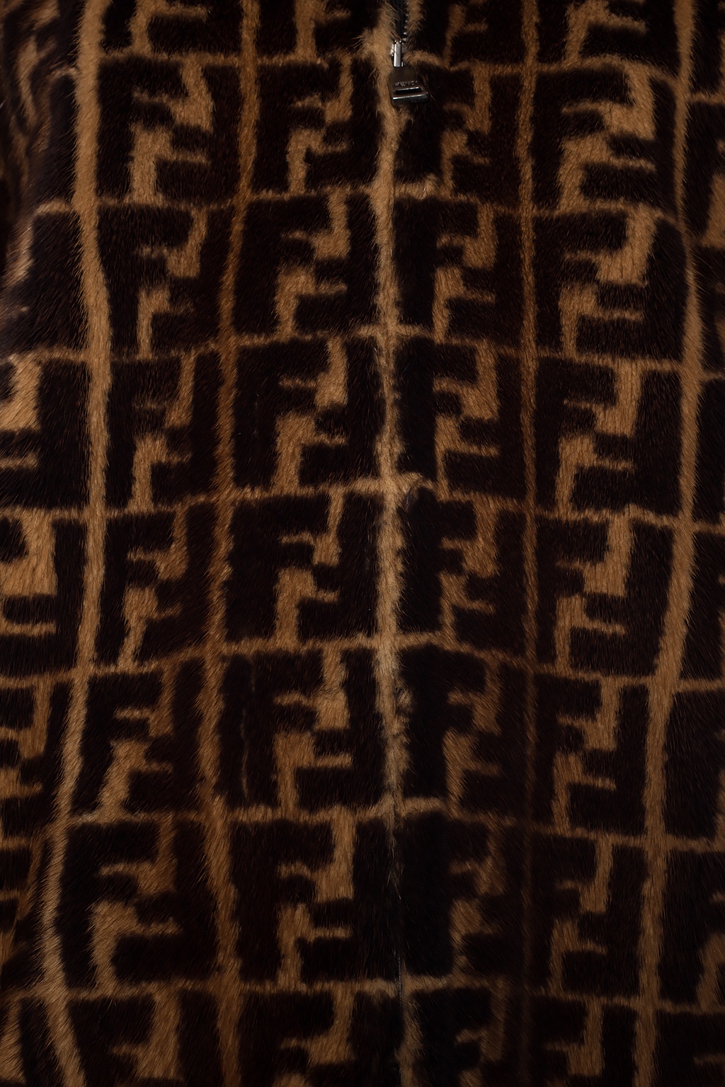 Fendi Brown Logo Monogram Knit Mink Detail Bomber Jacket S Fendi | The  Luxury Closet